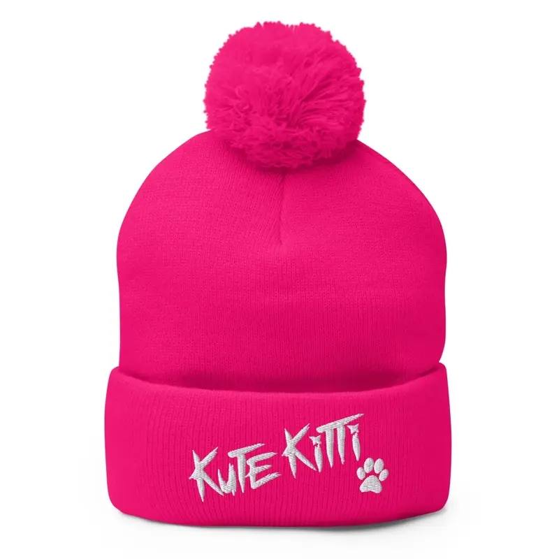 Kute Kitti Hot Pink Pom Pom Beanie